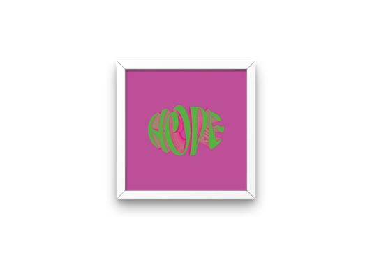 Colorful Word Beyaz Çerçeveli Tablo 25x25